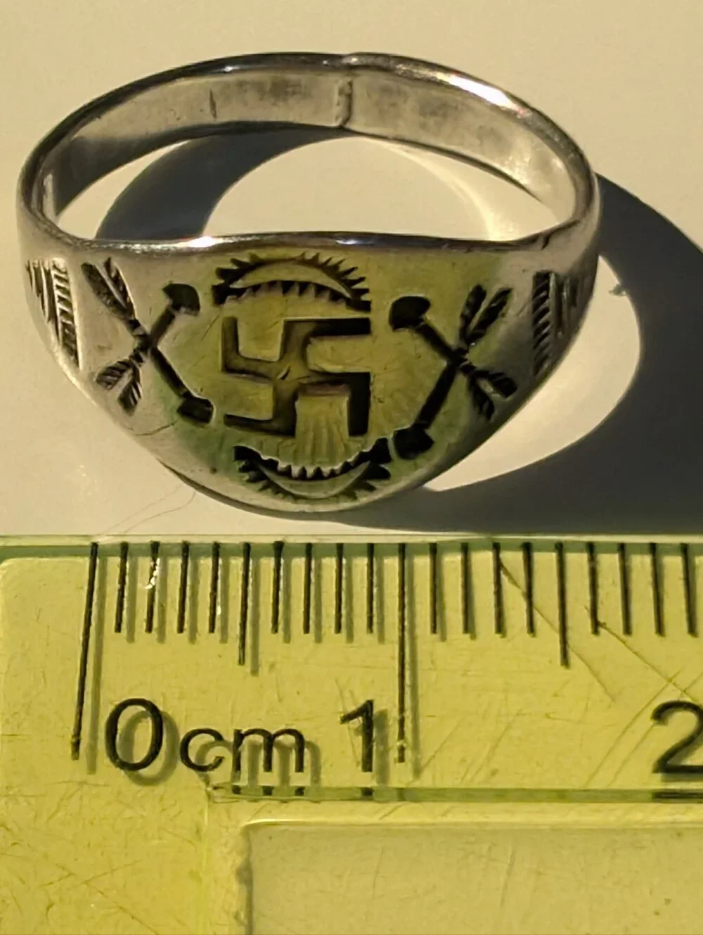 ​✨Rare Vintage Native American Silver Whirling Log Ring Fred Harvey Size 7.5